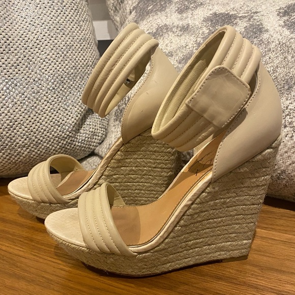 Badgley Mischka x James & Elizabeth Espadrille Wedge Sandals 5.5 - Picture 10 of 10